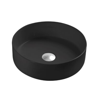 Lavabo De Sobrecubierta L&iacute;nea Celta En Negro Mate