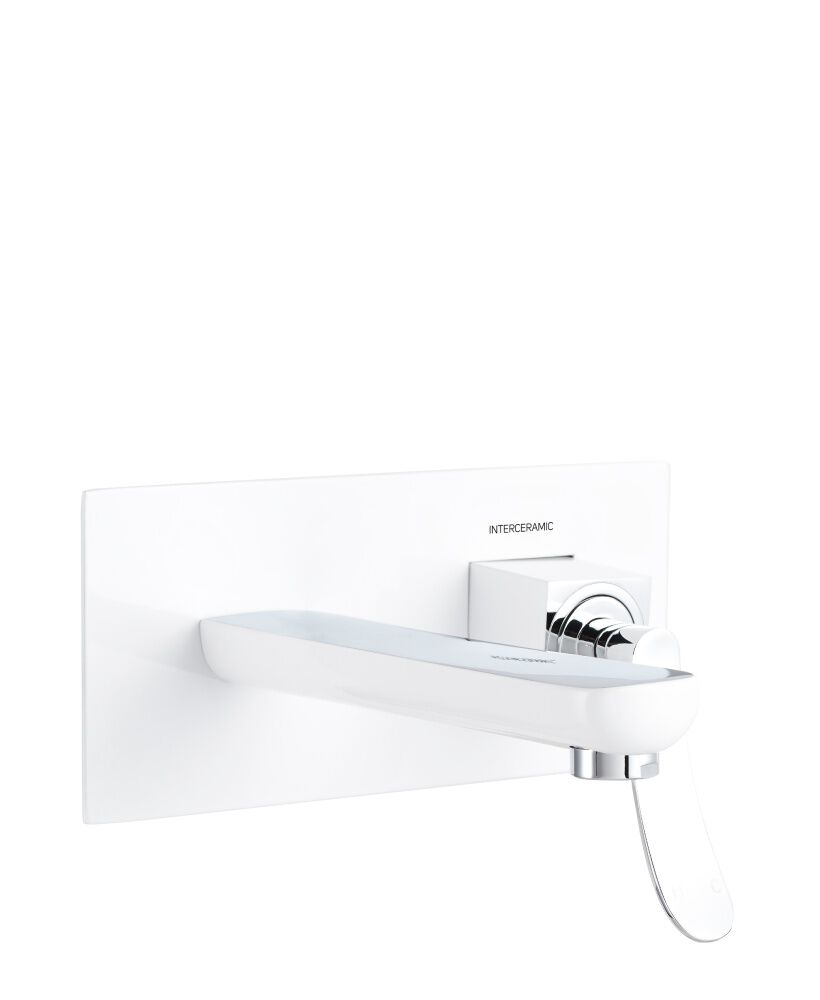 Llave De Muro Para Lavabo L&iacute;nea Dubl&iacute;n&reg; En Cromo Pulido Blanco,,hi-res