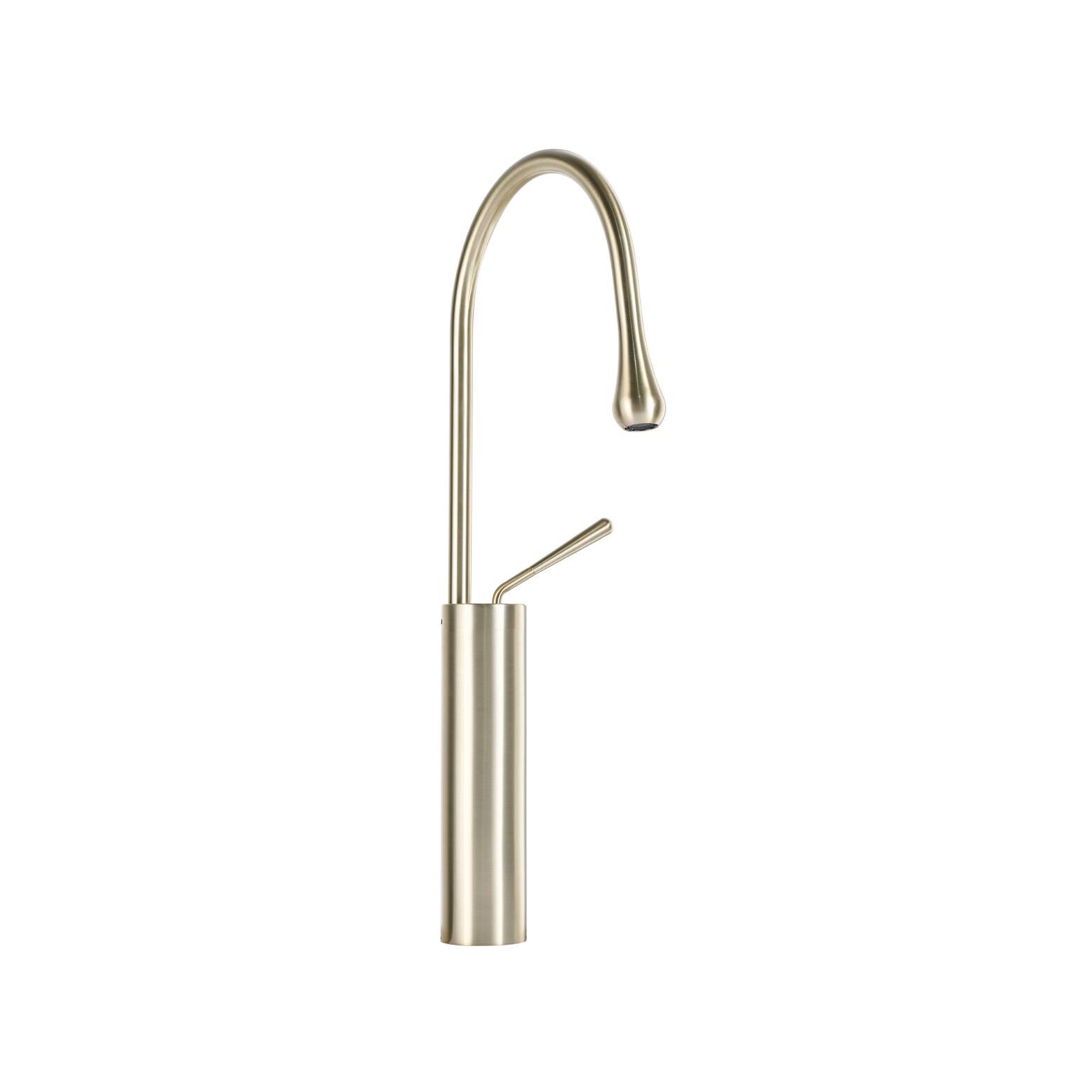 Llave Monomando Alta Para Lavabo L&iacute;nea Meissen Pro En Dorado Satinado,,hi-res image number null
