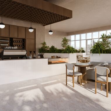 Uso Comercial Iluma Beige con Blanco