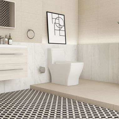 Ba&ntilde;o Oxford Beige con Blanco