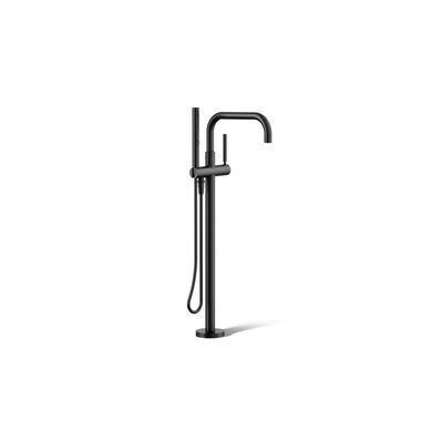 Llave De Piso Para Tina L&iacute;nea Purist En Negro Mate