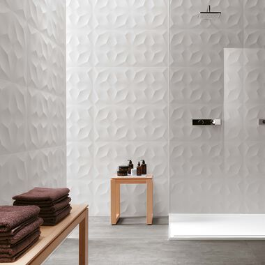 Ba&ntilde;o 3D Wall Blanco