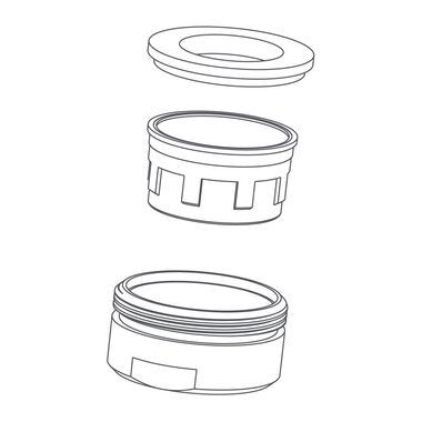 Aireador Universal Con Aro Cromado Para Llave Duomando Bremen Y De Cocina Ribbon Unico