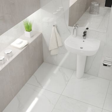 Ba&ntilde;o Alabastro Blanco