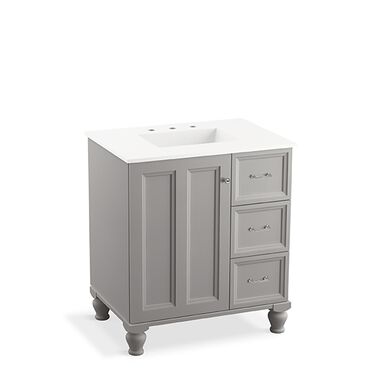 Vanity Damask para ba&ntilde;o mohair grey