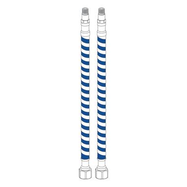 Manguera Flexible Universal Macho Hembra Fria De 50 Cm Para Llave Monomando Baja Y Duomando Unico