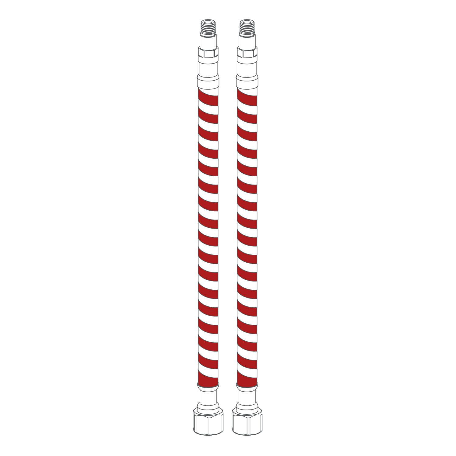 Manguera Flexible Universal Macho Hembra Caliente De 50 Cm Para Llave Monomando Baja Y Duomando Unico,,hi-res