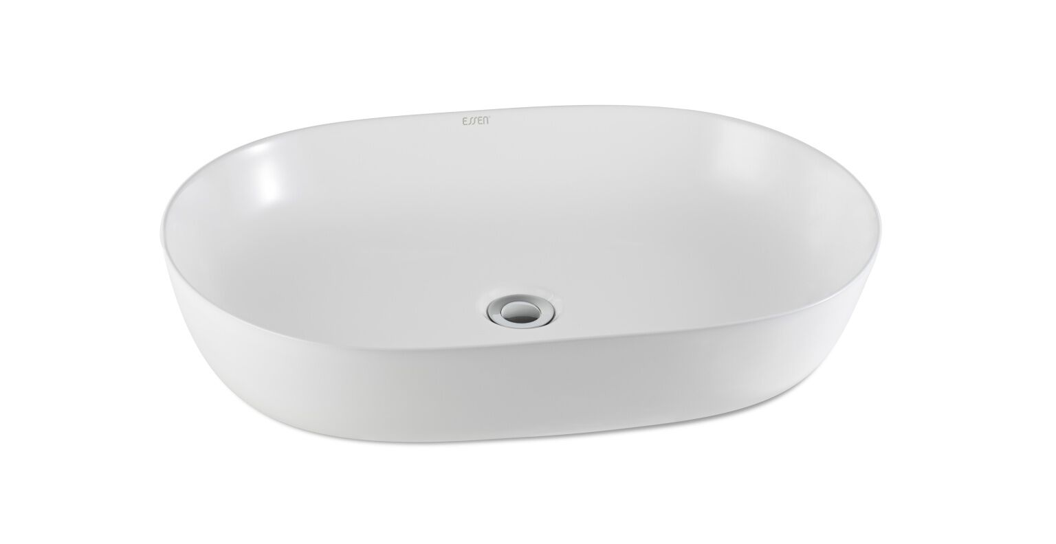 Lavabo De Sobrecubierta L&iacute;nea Essen Round En Blanco Aperlado,,hi-res