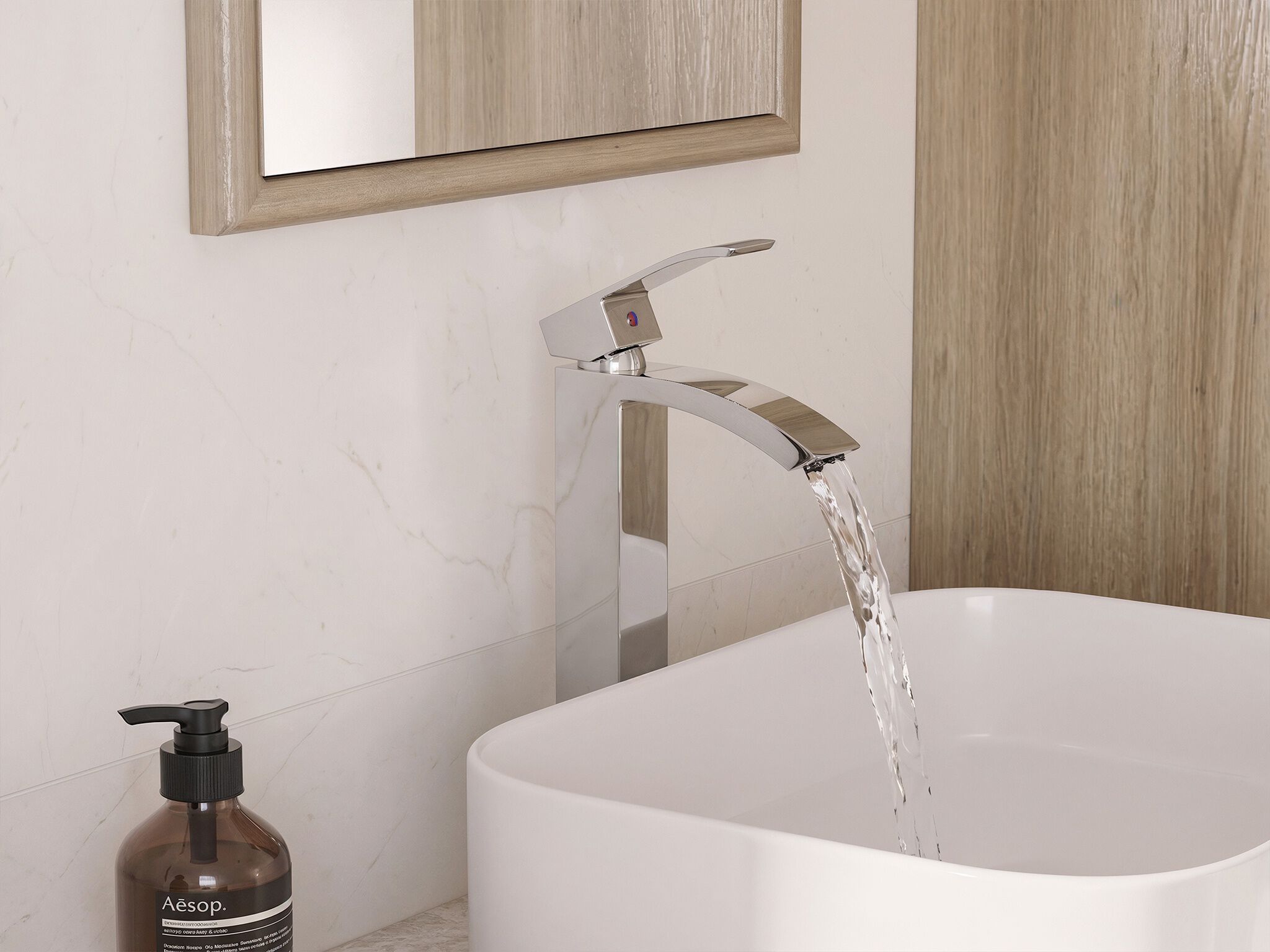 Llave Monomando Alta Para Lavabo L&iacute;nea Niagara&reg; En Cromo Pulido,,hi-res