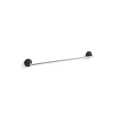 Toallero De 24 Pulgadas L&iacute;nea Tone Cromo Pulido / Negro Mate