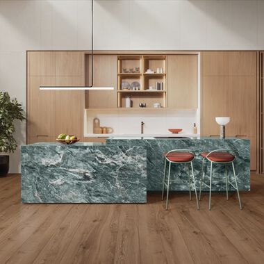 Cocina Lux Marble Caf&eacute; con Verde