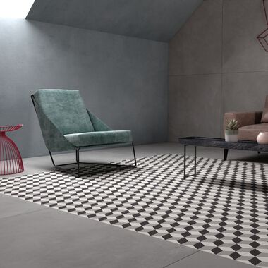 Sala Epoca Gris con Multicolor