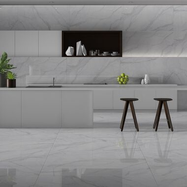 Cocina Marble Slab Blanco