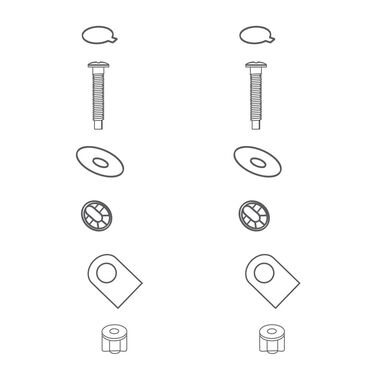 Kit De Instalacion Meyer Para Asiento De Sanitario Dos Piezas Unico