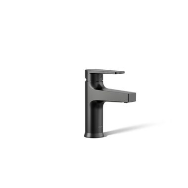 Llave Monomando Baja Para Lavabo L&iacute;nea Taut En Negro Mate