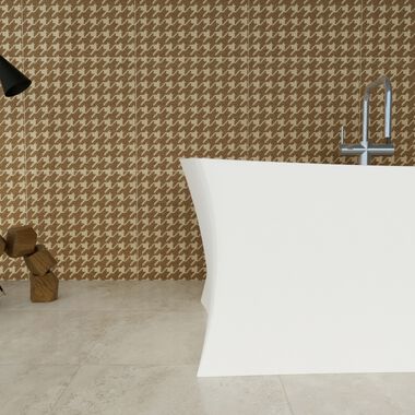 Ba&ntilde;o Marble Collection Beige con Blanco