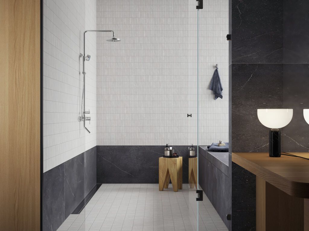 Ba&ntilde;o Endless Mosaics Gris con Negro,,hi-res