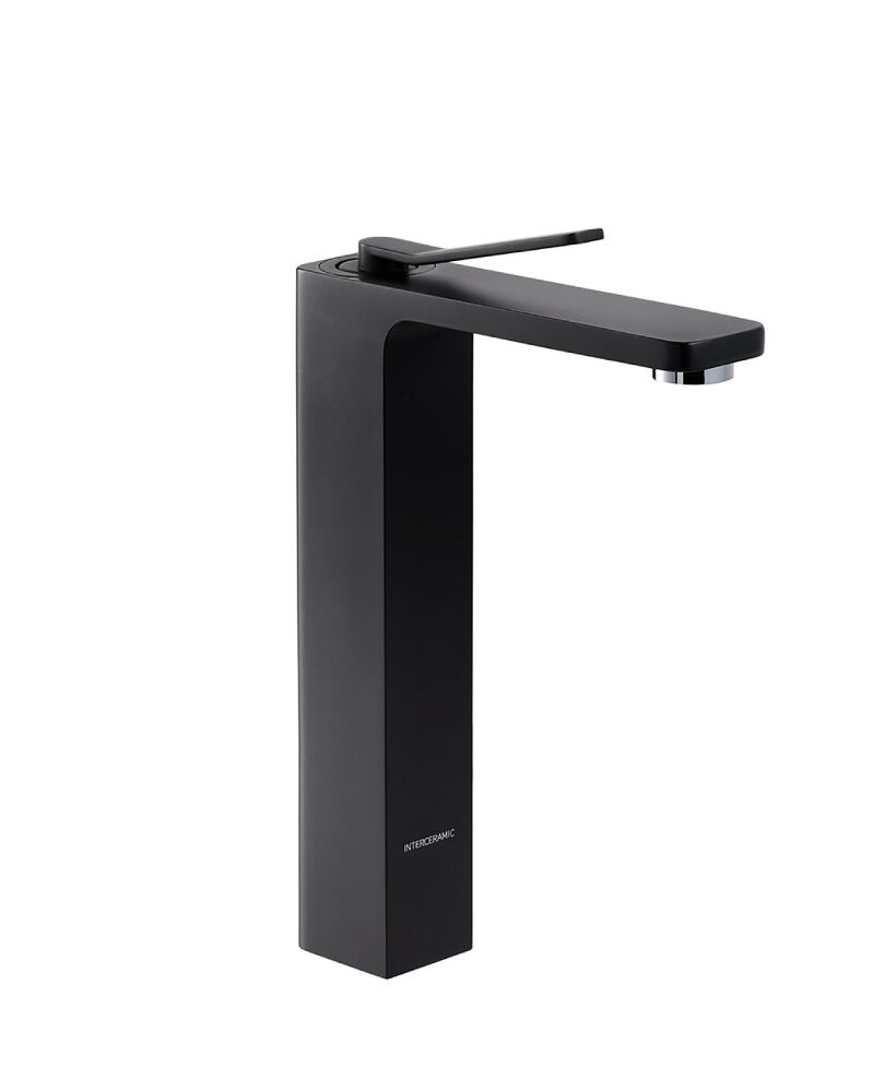 Llave Monomando Alta Para Lavabo L&iacute;nea Siena En Negro Mate,,hi-res image number null
