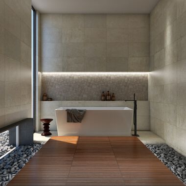 Ba&ntilde;o Dover Beige con Caf&eacute;