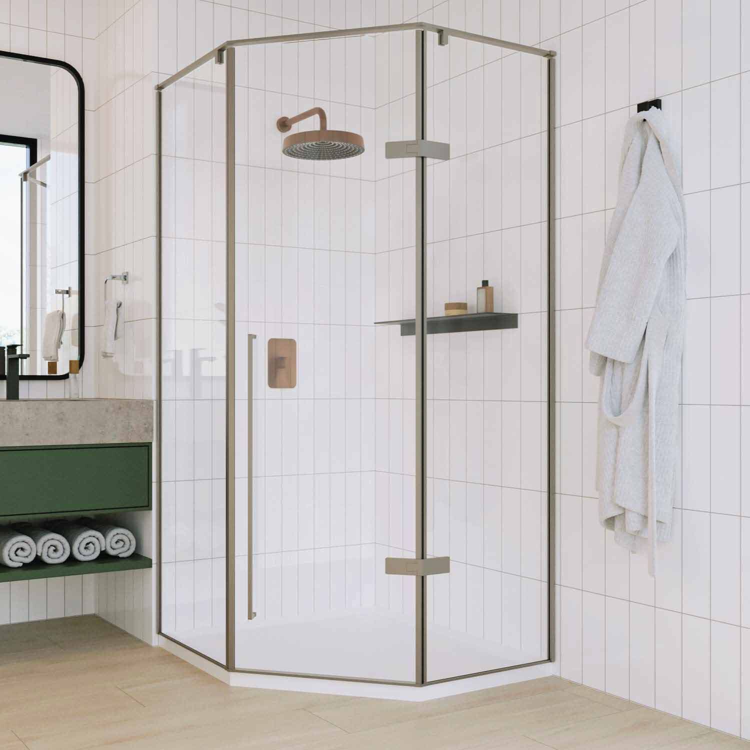 Cancel Esquinado De Vidrio Templado 100 X 200 Cm Para Regadera L&iacute;nea Bernau En Titanio Mate,,hi-res image number null