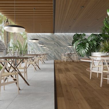 Uso Comercial Heartwood Caf&eacute; con Gris