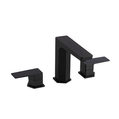 Llave Duomando Para Lavabo L&iacute;nea Dessau En Negro Mate