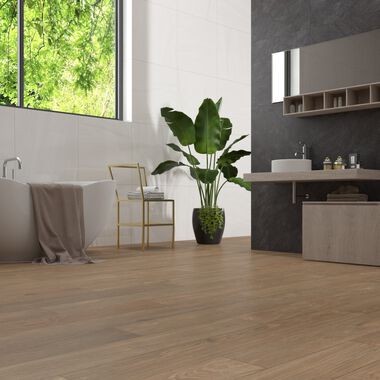 Ba&ntilde;o Aura Rectificado Blanco, Caf&eacute; y Negro