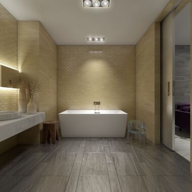Ba&ntilde;o Vals Stone Beige con Gris