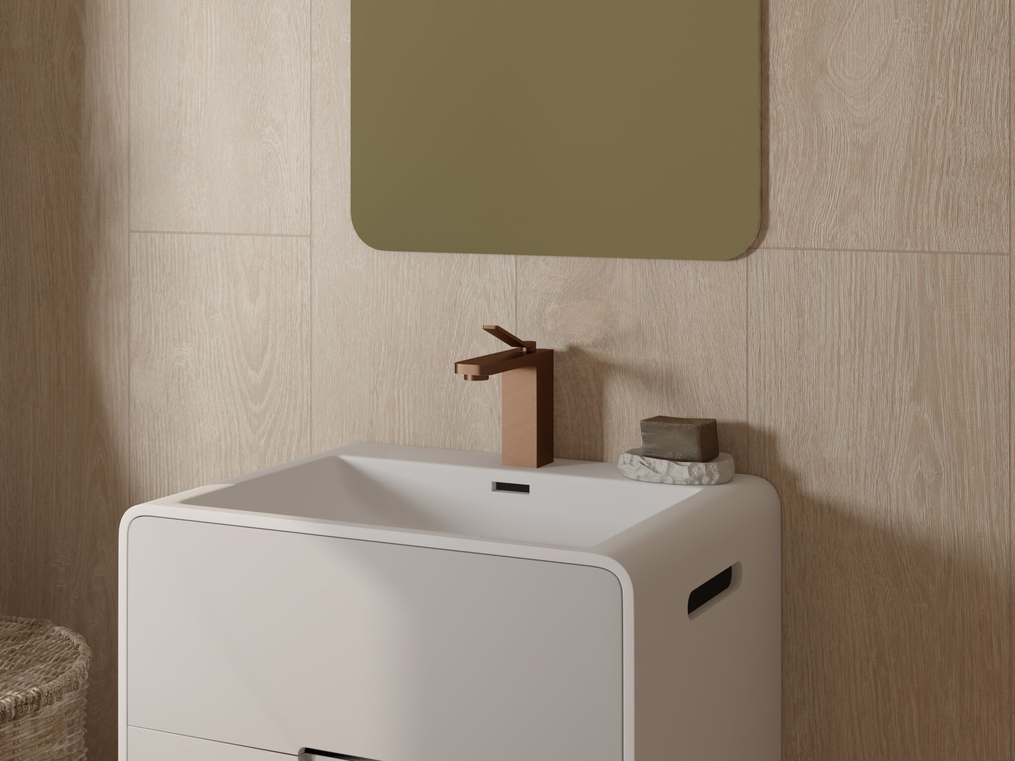 Llave siena monomando alta para lavabo bronce,,hi-res