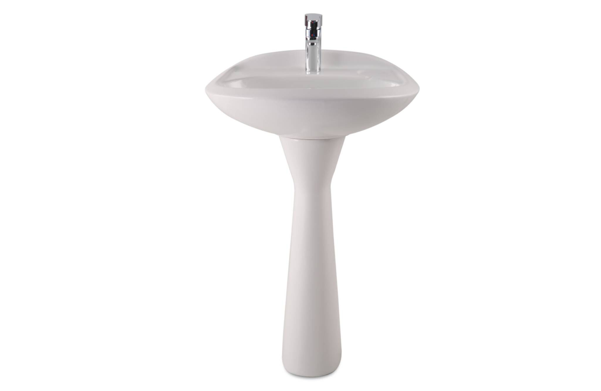 Lavabo De Pedestal Monomando L&iacute;nea Georgia Blanco,,hi-res image number null