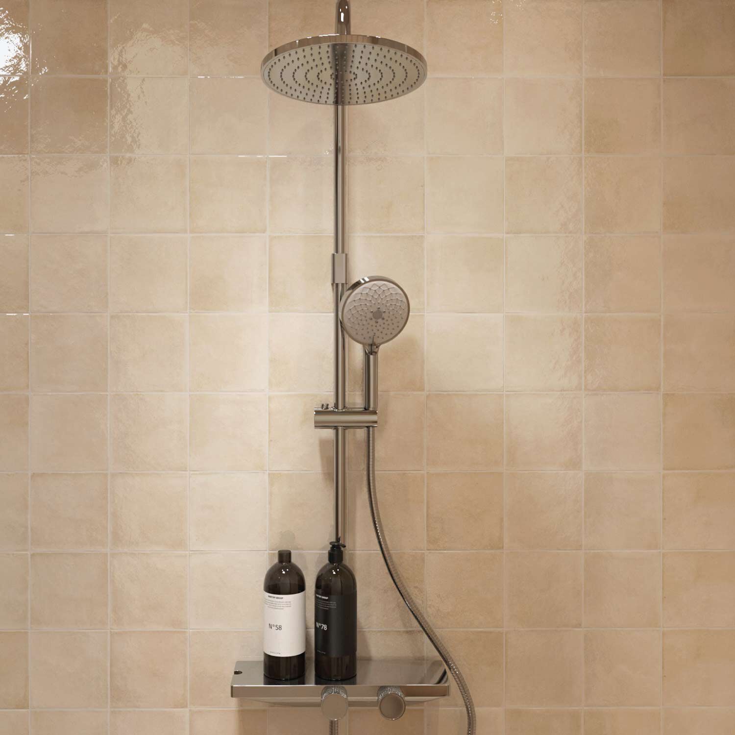 Regadera de muro para ba&ntilde;o l&iacute;nea Duna&reg; en cromo pulido,,hi-res image number null