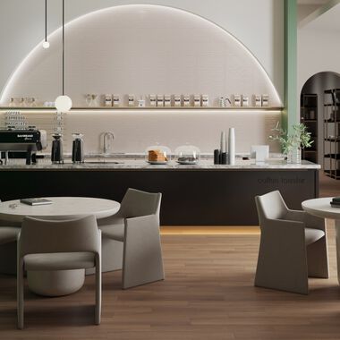 Uso Comercial Rilievi Beige con Caf&eacute;
