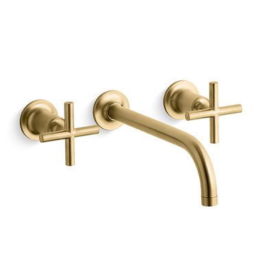 Llave De Muro Duomando L&iacute;nea Purist En Dorado Cepillado
