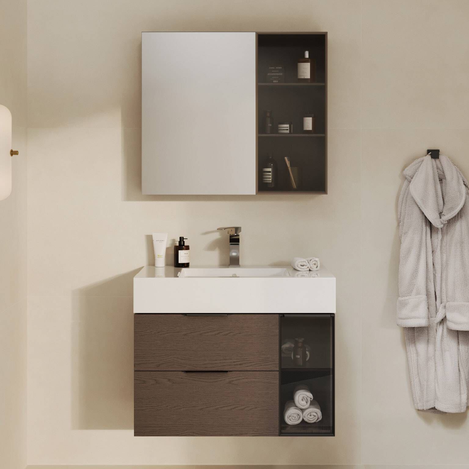 Vanity Mosc&uacute; 79 X 48 X 48 Cm Color Espresso,,hi-res image number null