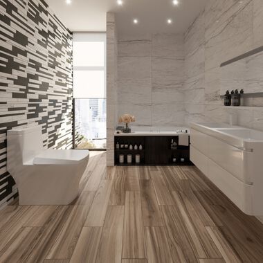 Ba&ntilde;o Infinity Collection Blanco con Caf&eacute;