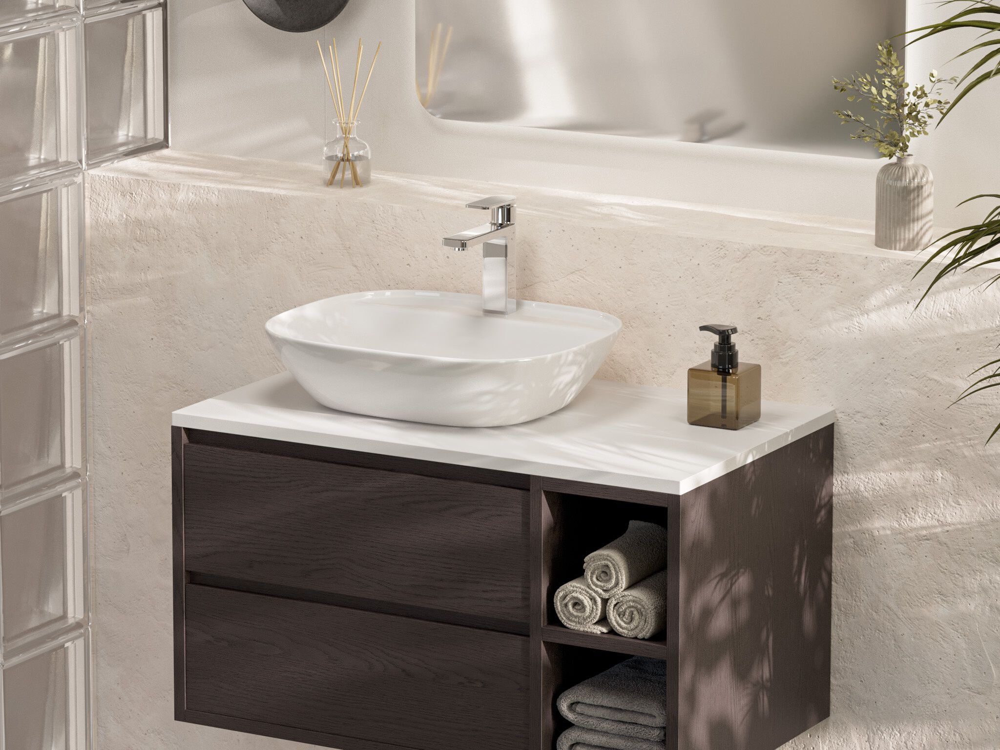 Lavabo de sobrecubierta mediano l&iacute;nea Praga&reg;,,hi-res image number null