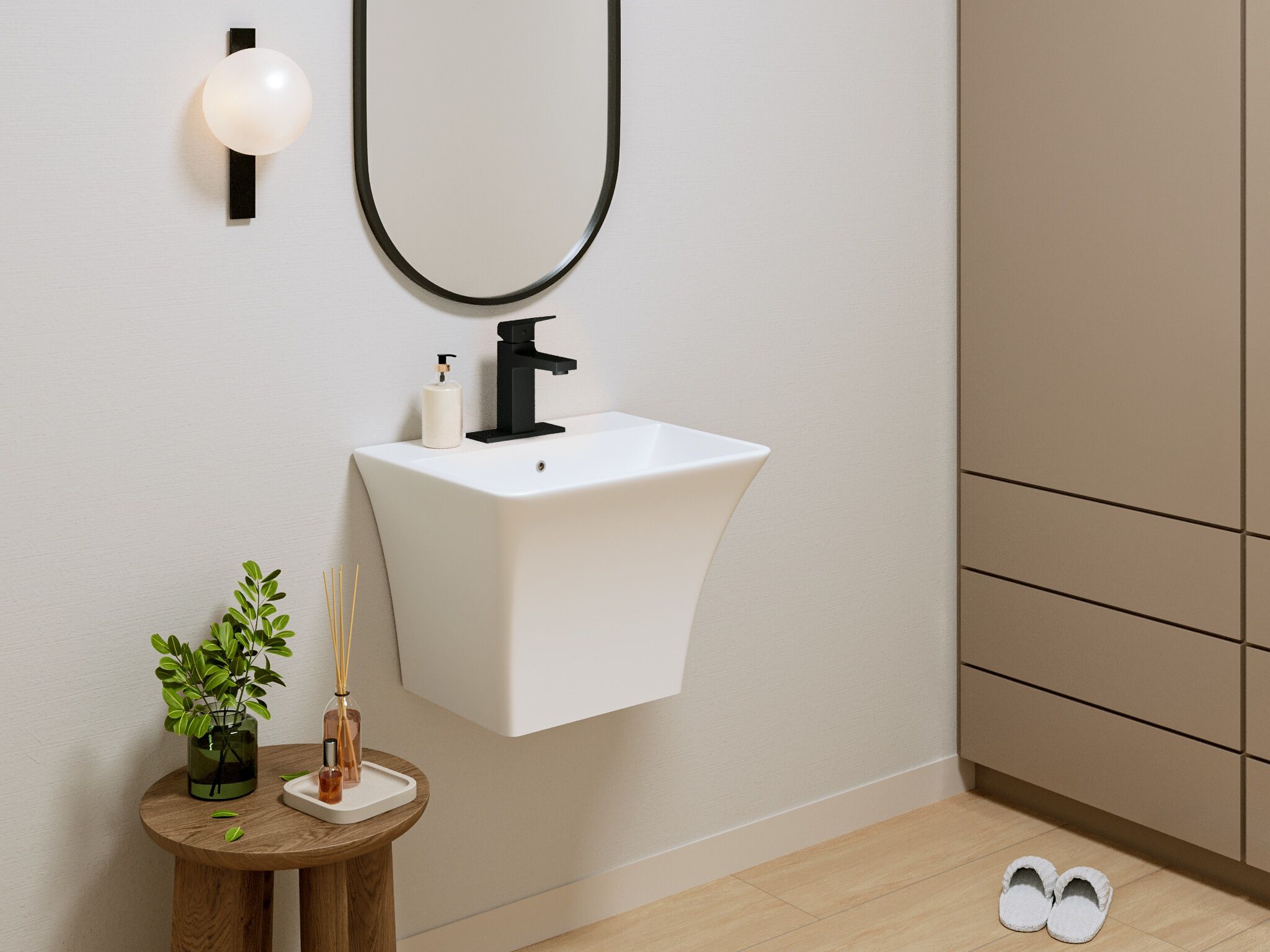 Llave centerset para lavabo l&iacute;nea Niagara en negro mate,,hi-res image number null