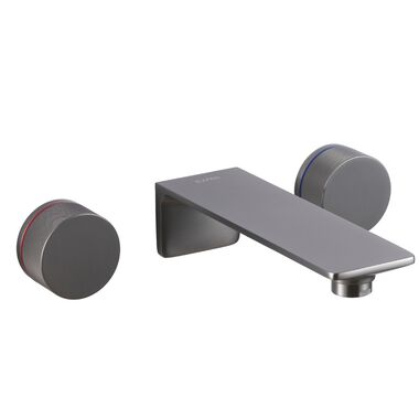 Llave De Muro Para Lavabo L&iacute;nea Weismar En Titanio Mate