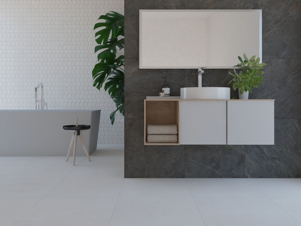 Ba&ntilde;o Acadia Beige, Blanco y Gris,,hi-res