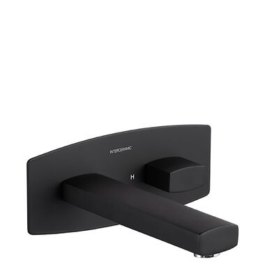Llave De Muro Para Lavabo L&iacute;nea Versalles En Negro Mate