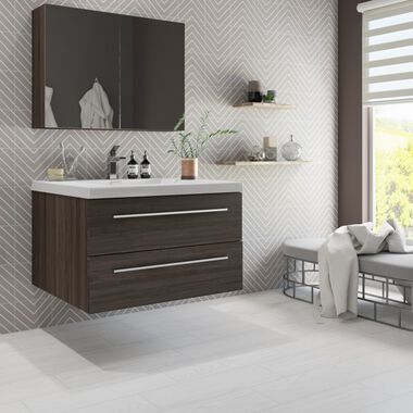 Ba&ntilde;o Alpino Blanco con Gris