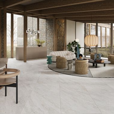 Uso Comercial Quartz Stone Beige con Blanco