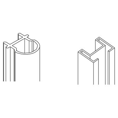 Riel Bernau Magnetico Para Cristal Lateral Derecho Unico