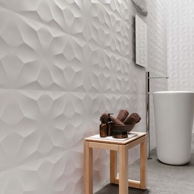 Ba&ntilde;o 3D Wall Blanco