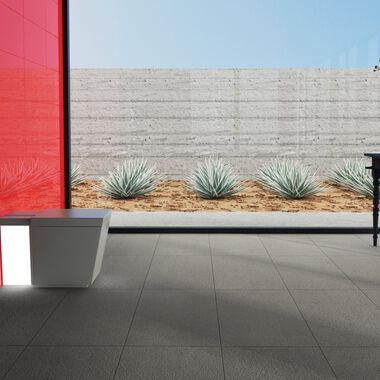 Ba&ntilde;o Adore Gris con Rojo
