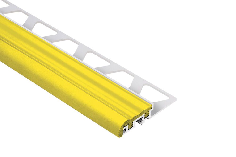 Perfil de aluminio con aplicaci&oacute;n de caucho para escalera TREP-S 10mm yellow,,hi-res image number null