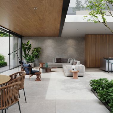 Sala Essence Blanco, Caf&eacute; y Gris