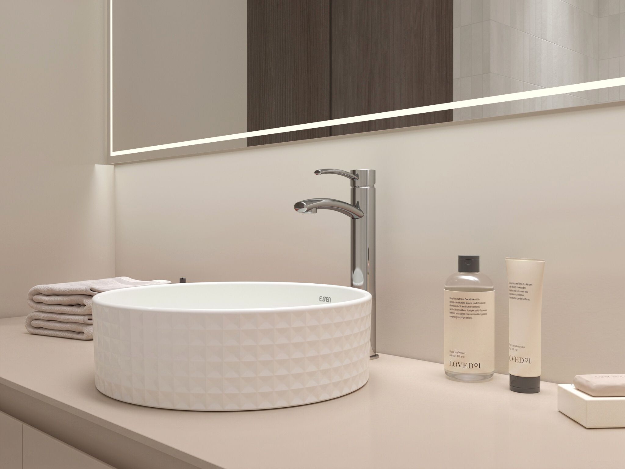 Llave Monomando Alta Para Lavabo L&iacute;nea Ribbon&reg; En Cromo Pulido,,hi-res image number null