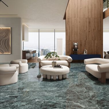 Sala Lux Marble Caf&eacute; con Verde